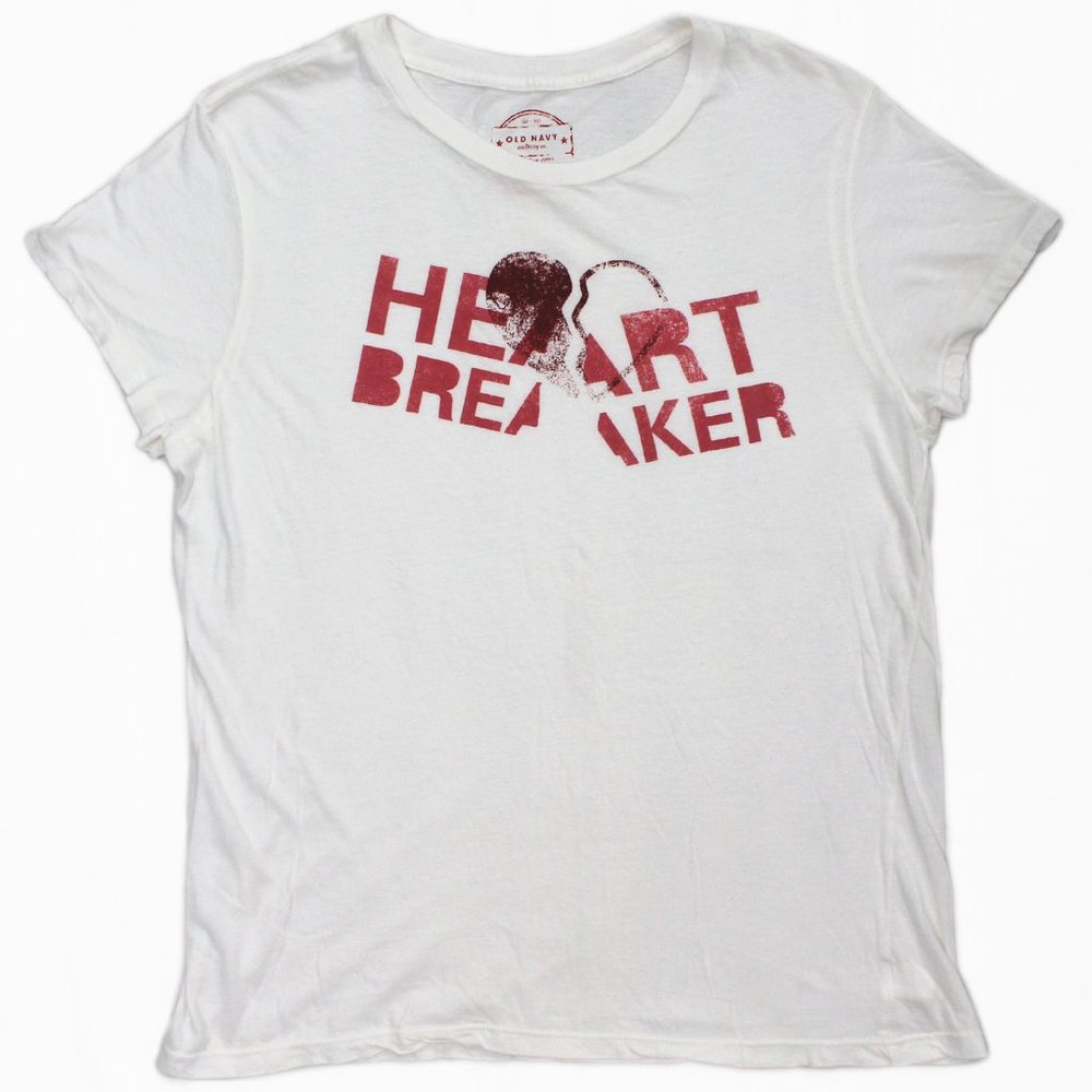 XL White Old Navy Lightweight Graphic Tee